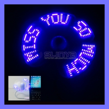 Colorful USB LED Programmable Flashing Message Fan