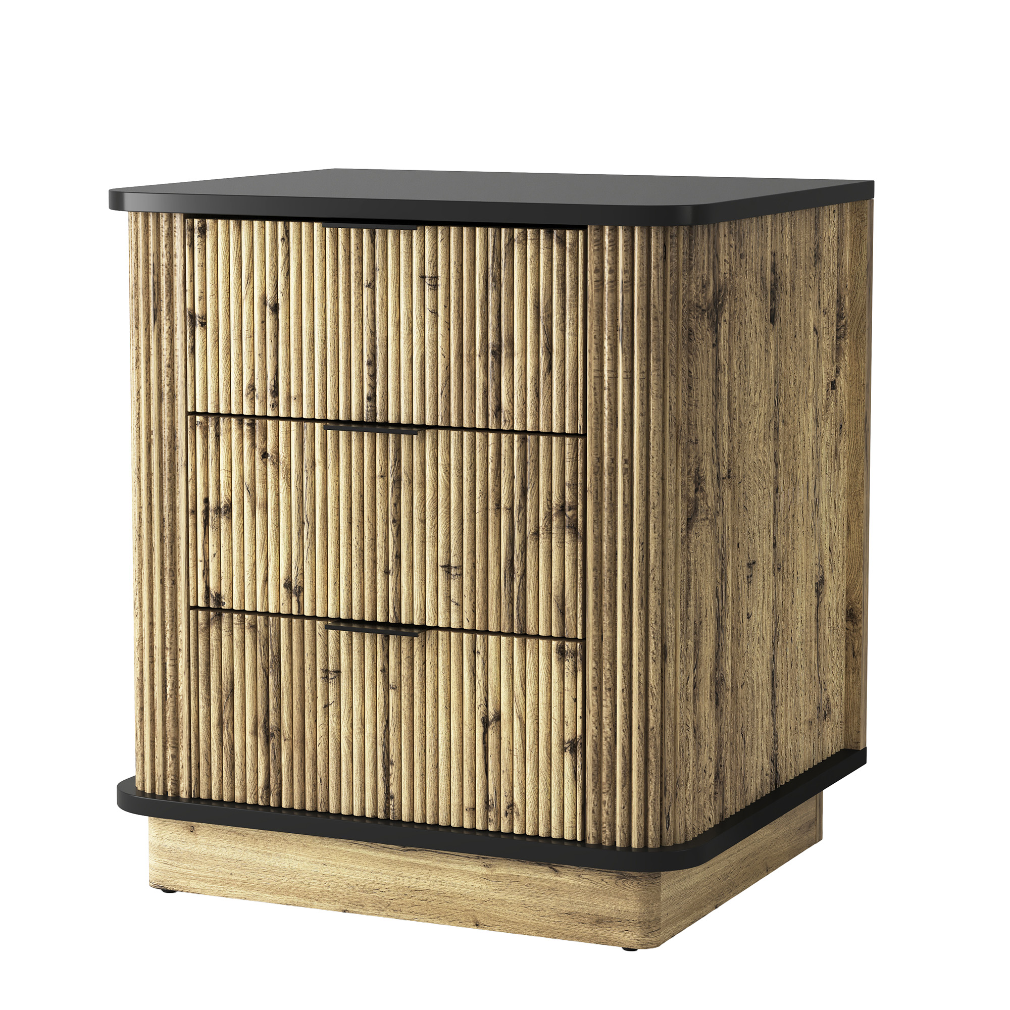 3 Drawer Storage Nightstand