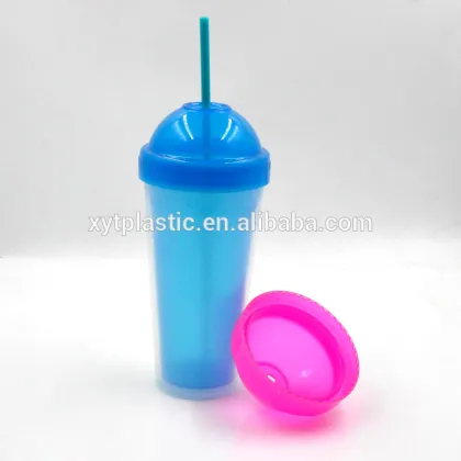 Double wall double plastic cup,double wall drink plastic cup,drink cup plastic