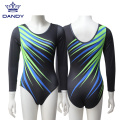 Tilpasset sublimering lange ermer gymnastikk -leotards