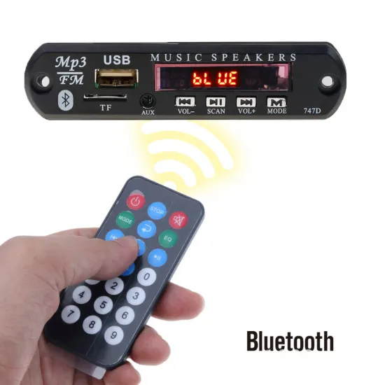 2023 New JHT Factory Price Mini Portable Car Wireless Bluetooth Audio DIY USB MP3 Player
