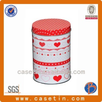 beautiful custom round chocolate tin box
