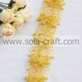 Light Golden Plastic Pearl Beaded Garland With 3+8MM Beads