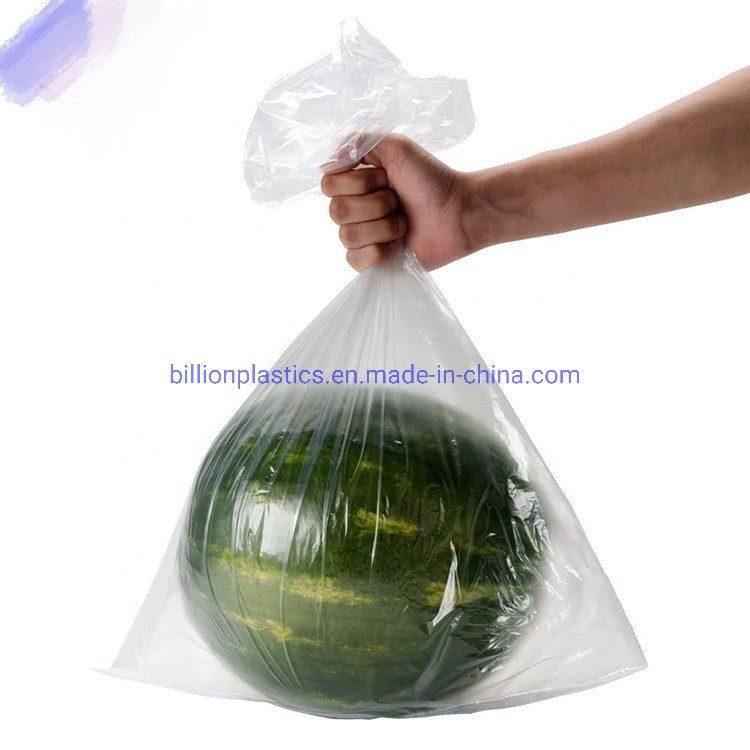 Disposable Plastic Produce Bag Transparent Fruits and Foods Bag on Roll