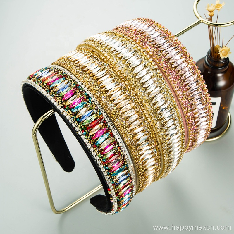 fashionable hot sale rhinestone colorful bling hairbands