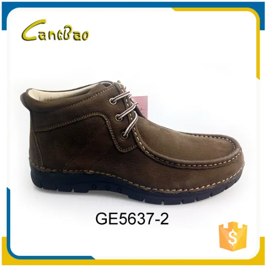Made in china rubber outsole durable leather lace boots