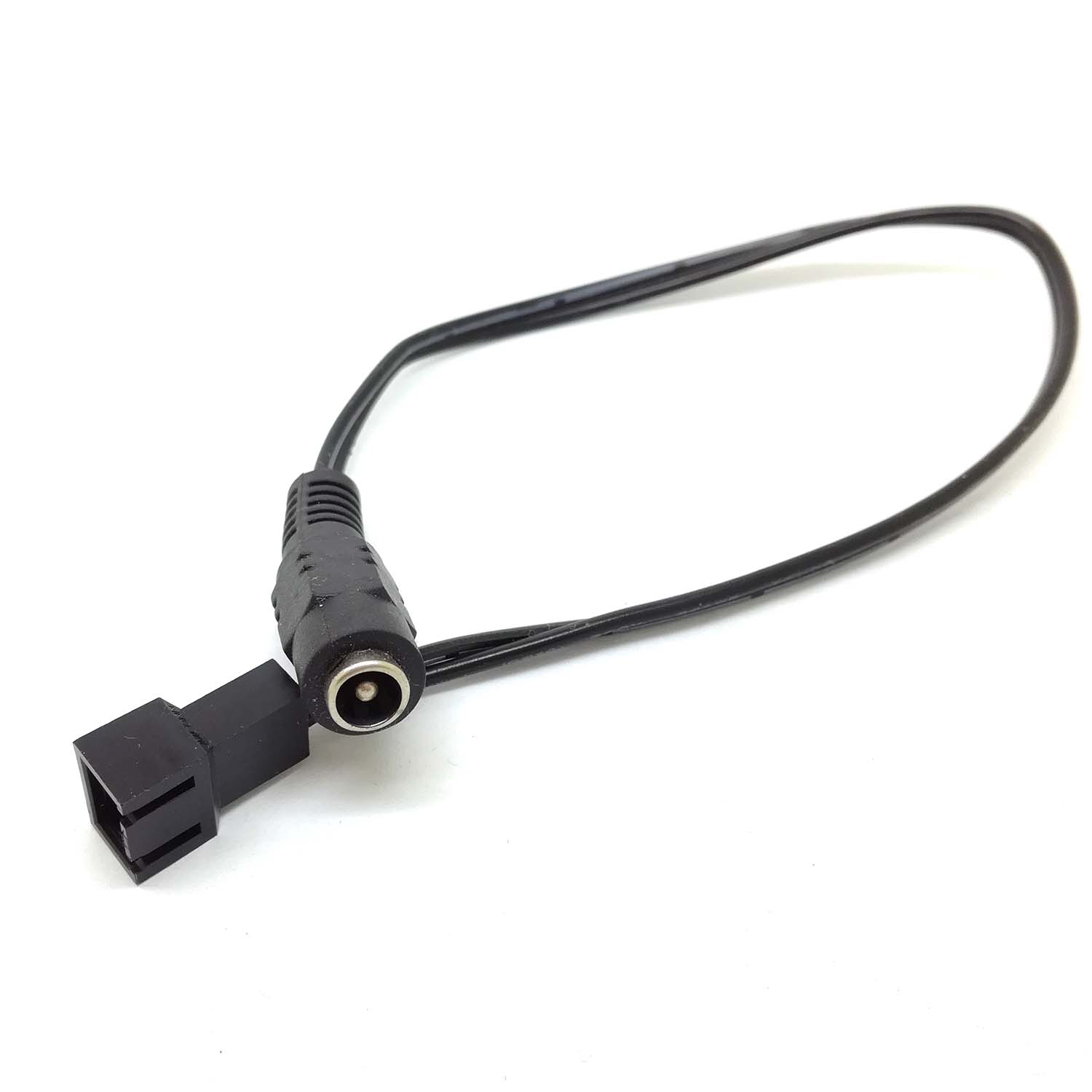 PC 3pin/2pin fans male to 5.5x2.1mm female DC Power cable 12v 9v 5v fan Route adapter convertor cord