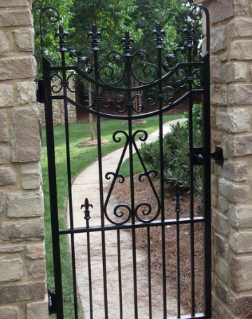 Black Paint Wrought Iron Gates