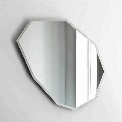 Round Shaped Silkscreen Printed Silver Mirror Glass