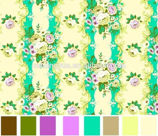 3D Disperse Printed Polyester Brushed Fabric for bed sheet/Printed Brushed fabric for home textile