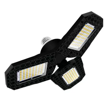LED Garage Light Deformable Design 3 Leafs 5000K 120V Indoor Workshop