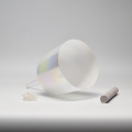 China Pearlescent White Handheld Crystal Singing Bowl Supplier