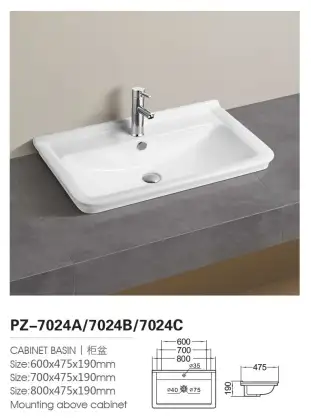 Bathroom Chaozhou Top Sanitary Ware Cabinet Basin 9060