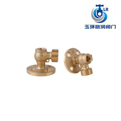 Válvula angular flangeada de latão