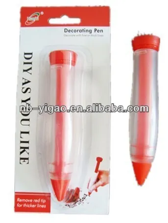 Silicone decorating cake pen