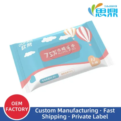 75 Alcohol Disinfectant Wet Wipes for Household Use