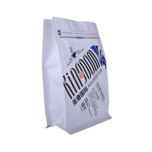 Clear bulk compostable coffee packaging bags printed