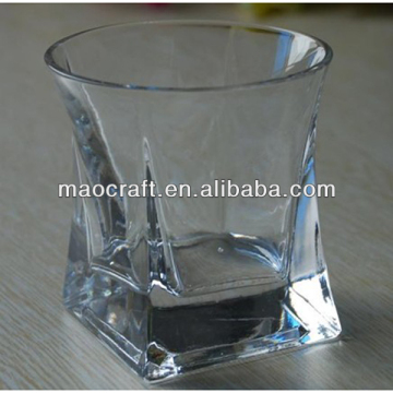 square brandy stemless wine glass