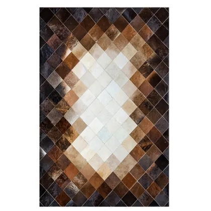 Luxury cowhide patchwork leather rugs