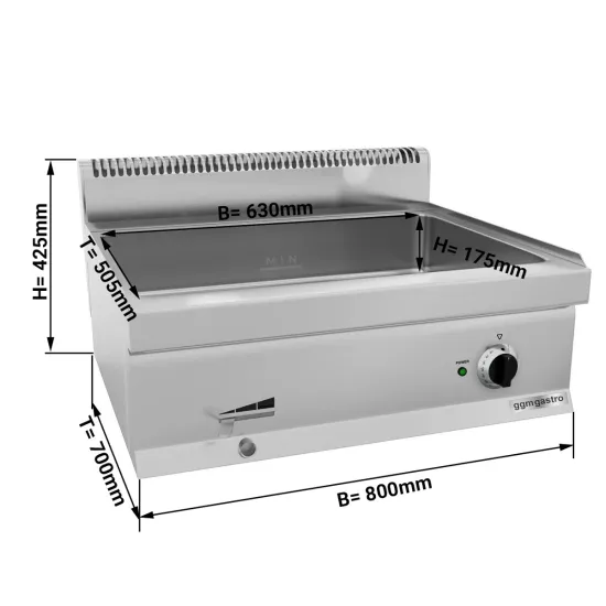 Catering Bain Marie Food Warmer Display Stainless Steel Electric Food Warmer