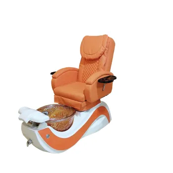Plumbing-Free Black Pedicure Massage Chair for Salon Manicure Foot Spa