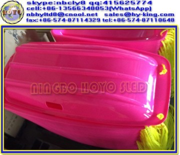 Pink plastic children sleds , plastic kid sled , cheap plastic sleds for sale