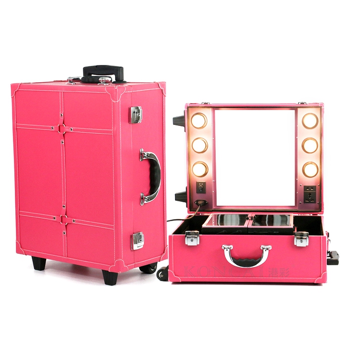 cosmetic case with light