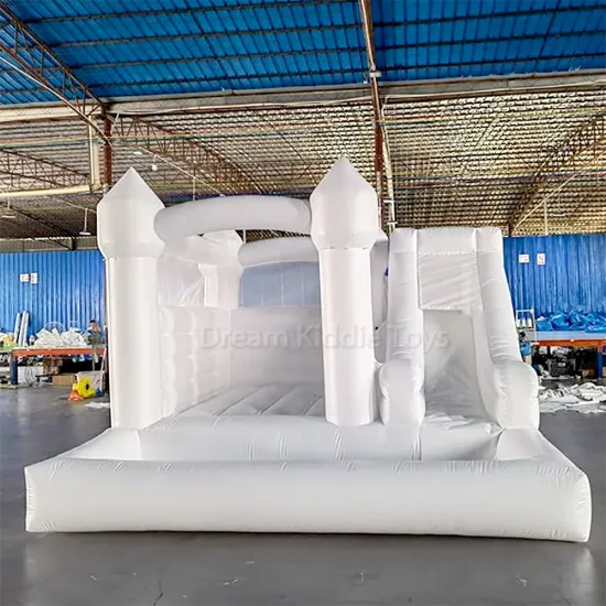 White Bouncy Castle with Slide and Ball Pit for Weddings