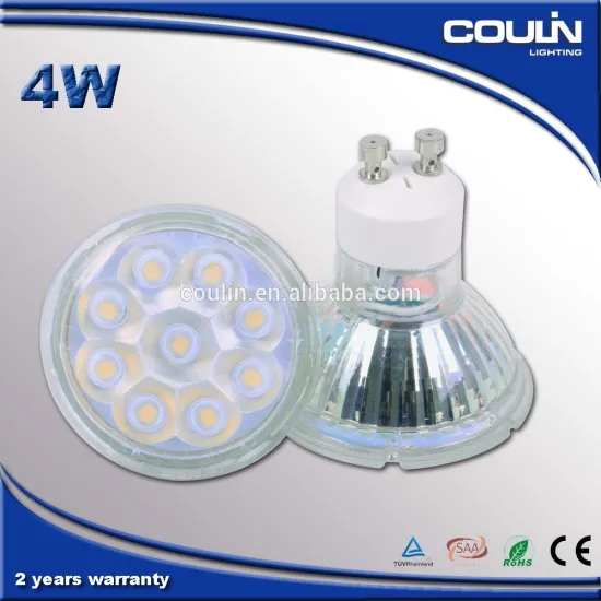 Coulin 4W Spot LED Encastrable, Glass Cup MR16 LED Bulb,dimmable GU 10 LED