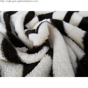 Zebra Coral Fleece Blanket