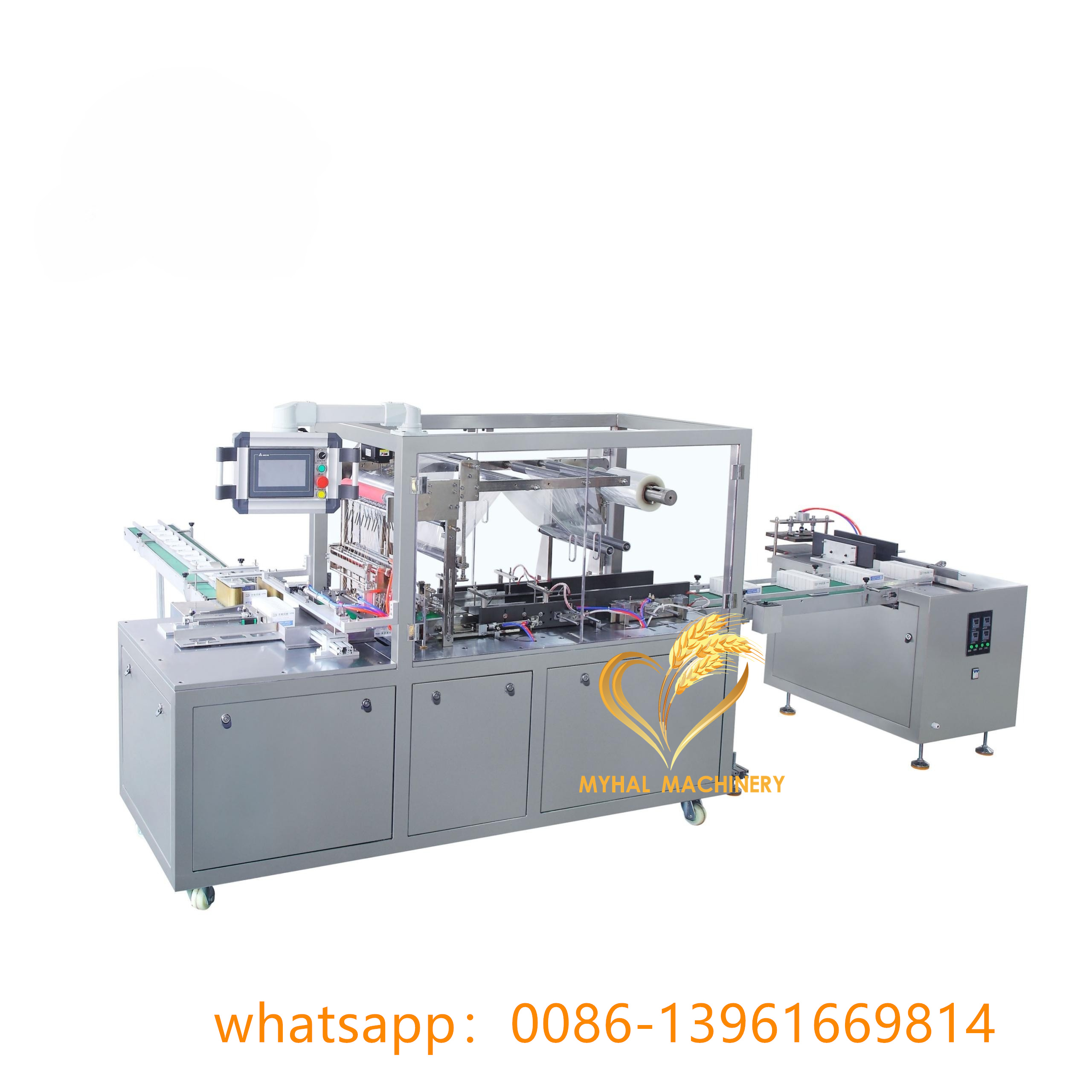 Automatic Box 3D Overwrapping Stretch Plastic Film Sweet Chocolate Box Packing Bar Pleat Soap Cellophane Wrapping Machine