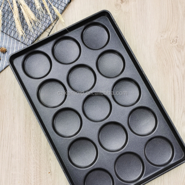 Industrial Non-Stick 15 Multi-Link Hamburger Bun Pan