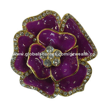 Fashion Buckle, Made of Metal, Rhinestones and Oil Drops, Many Colors Available