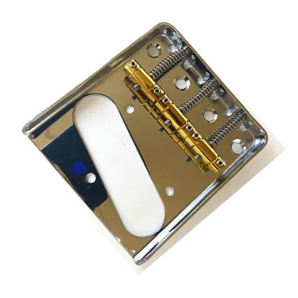 Chrome Electric Guitar Bridge Hardtail TL Fixed Guitar Bridge with Brass Saddle