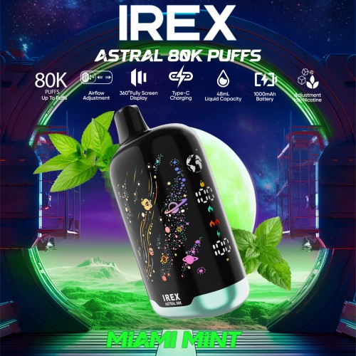 IRex astral 80k พัฟ vape แบบใช้แล้วทิ้ง