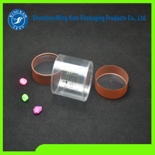 Plastic Container with Top Cap and Bottom Cap