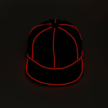 Luminous blinkend El Wire LED Snapback Hut - Unisex Erwachsener Baseballhut