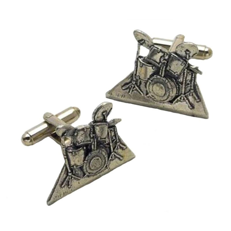 Drum Kit English Pewter Cufflinks