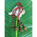 Collier de graines de lopa naturel avec perles de bodhi