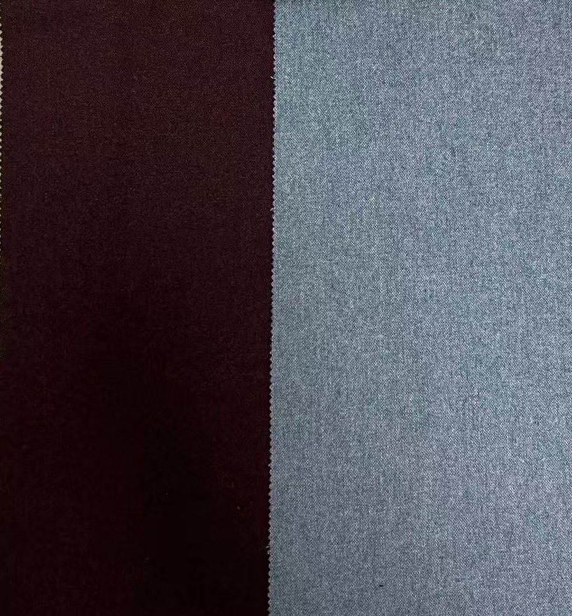Woven wool polyester viscose suit fabric