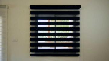 Horizontal zebra blinds Black for windows