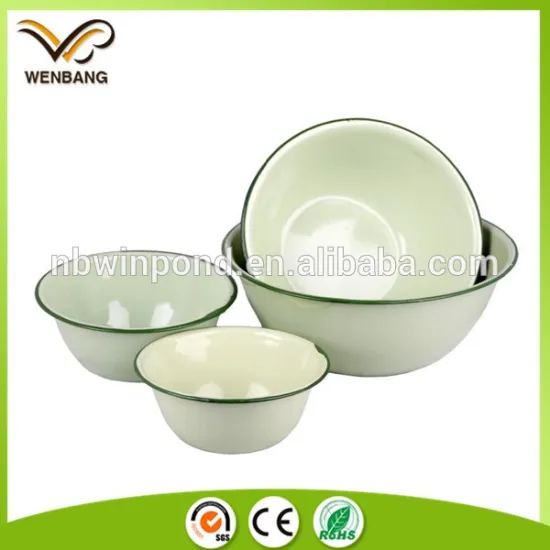 Iron cast rolled rim enamel pot