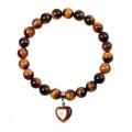 Moda de piedra de cristal natural Personalidad simple Pulsera de corazón Pulsera Gémica Tigre Tiger Rose Rose Bead Stretch Pulsera