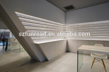 Elegant Custom Display Shelves Optical Shop Display Showcases