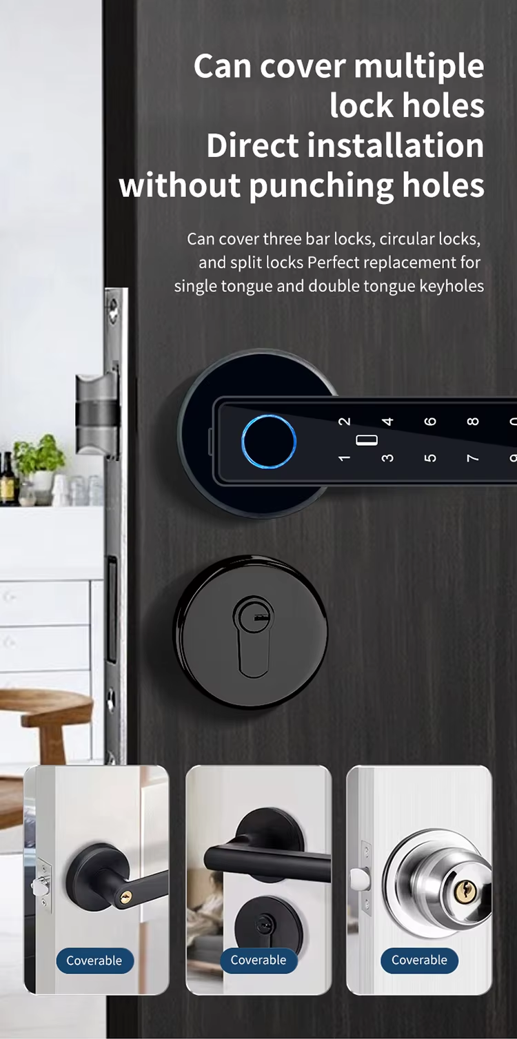 6 Finger print handle door lock
