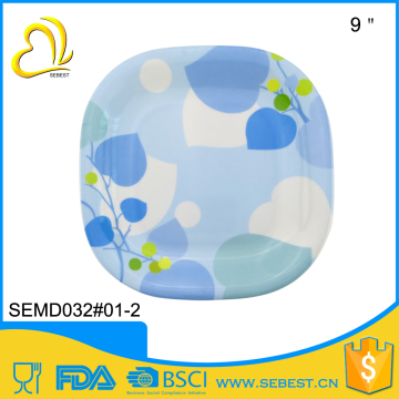 9" cheap high quality square shape melamine plate