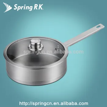 High class 18/8 Stainless Steel Frying Pan with lid nonstick aluminum