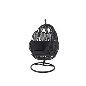 Woven Rope Aluminum Egg Patio Swing Chair
