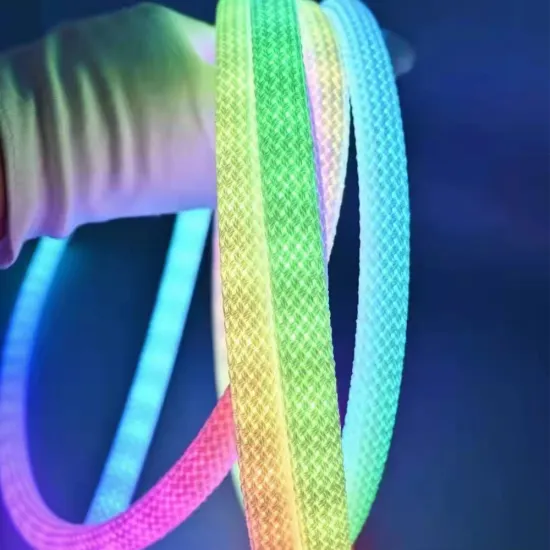 360 Degree Round Reticulate Woven RGB Flexible Silicone Neon LED Strip Light