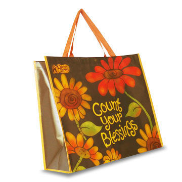 Shopping Bag, Made of PP Nonwoven Fabric with Lamination, Eco-friendly and Waterproof